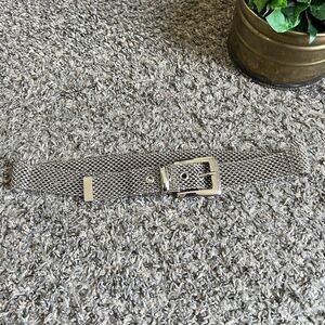 VTG Express Chain Metal Waist Belt Silver Buckle Classic Small 27-30” Waist
